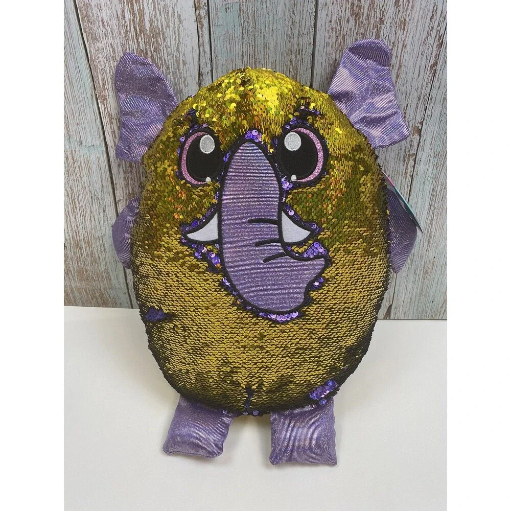 Shimmeez Series 3 Mikayla Elephant Purple/Gold Reversible Sequins 14